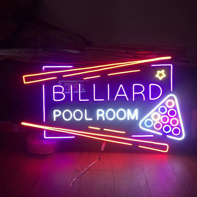 Billiard Pool Room LED Neon Sign for Bar light up sign