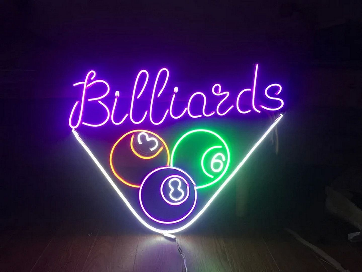 Billiards Pool Neon Sign