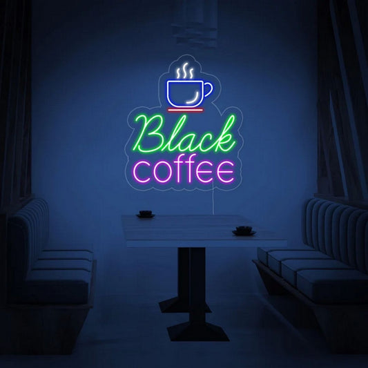 Black Coffee Neon Sign