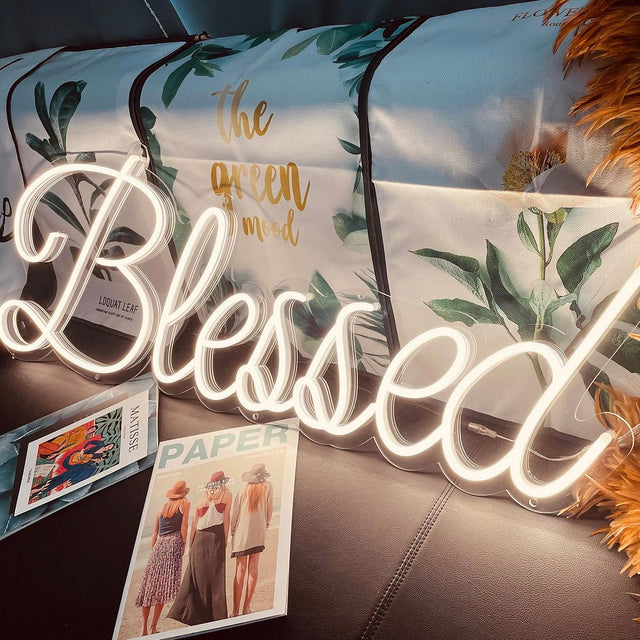 Blessed LED Neon Sign for Birthday Party light up sign