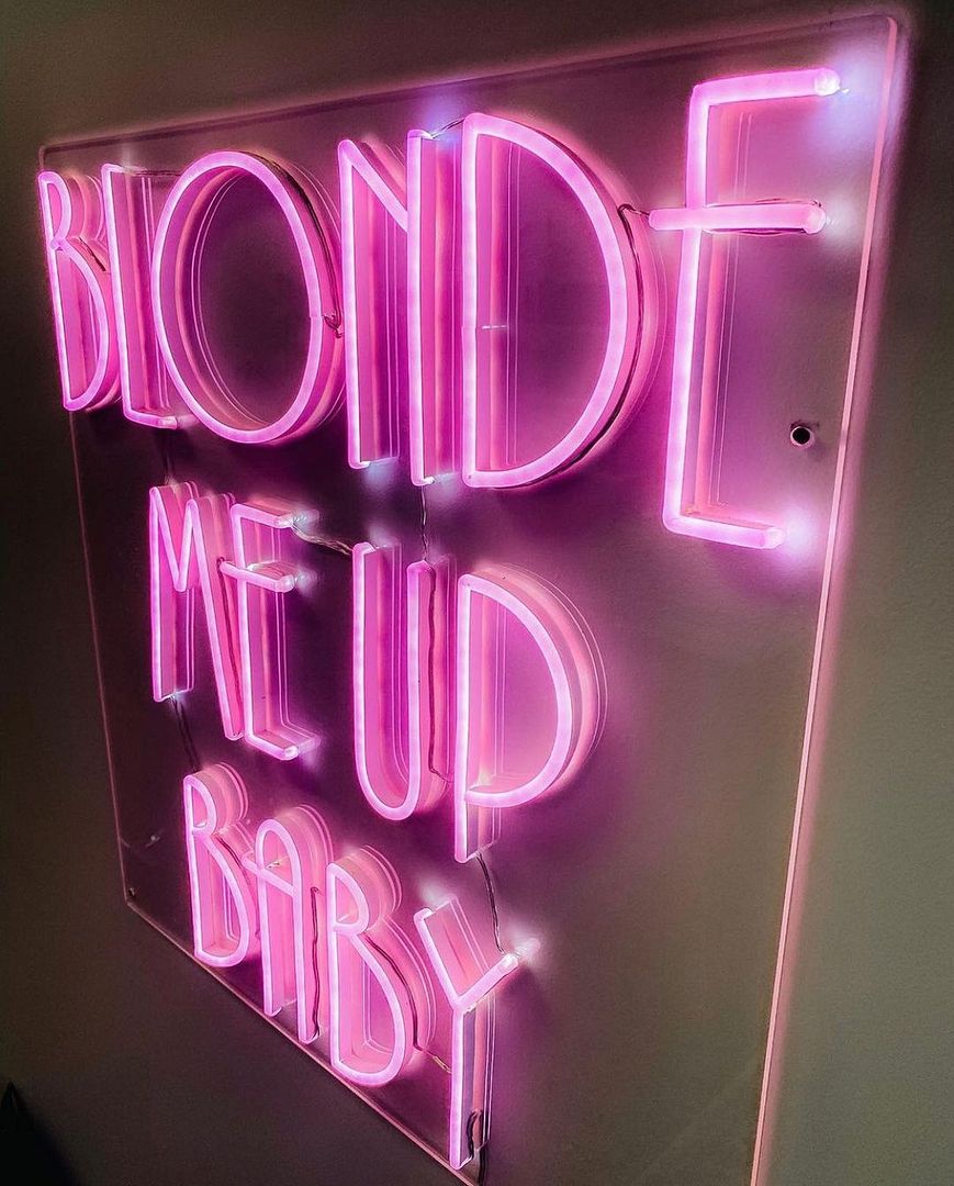Blonde Me Up Baby Neon Sign