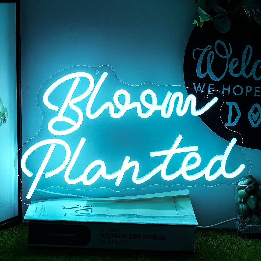 Custom Made Neon Signs, Bloom Planted Neon Sign, LED Business Sign – AOOS