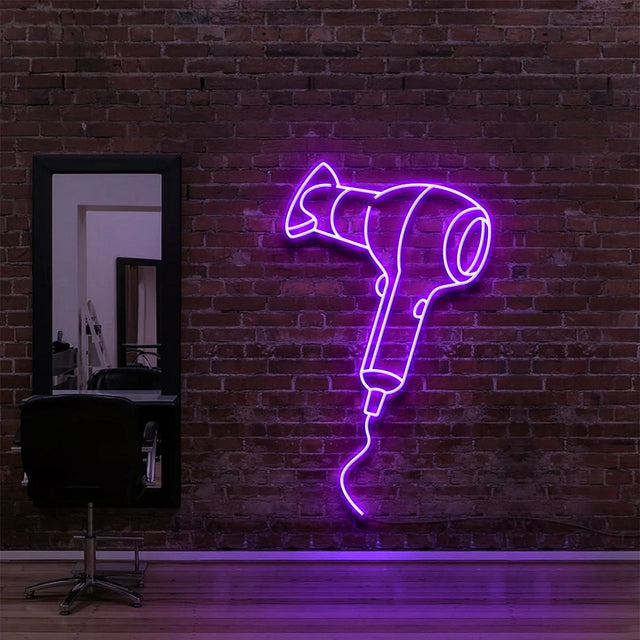 Blowdryer LED Neon Sign for Salon light up sign
