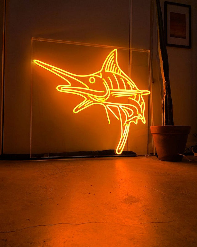 Blue Marlin LED Neon Sign for Bar light up sign