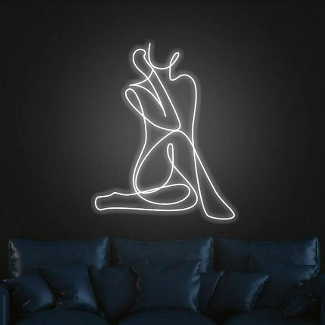 Body Silhouette LED Neon Sign for Salon light up sign