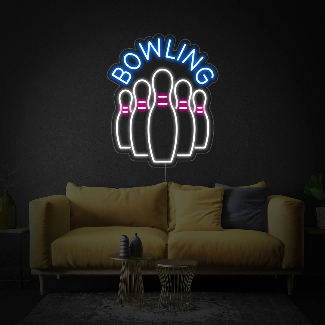 Bowling Bottles Neon Sign