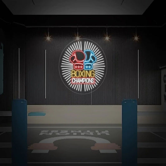 Boxing Champions Neon Sign