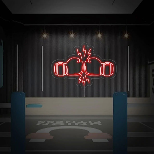 Boxing Gloves LED Neon Sign for Man Cave light up sign