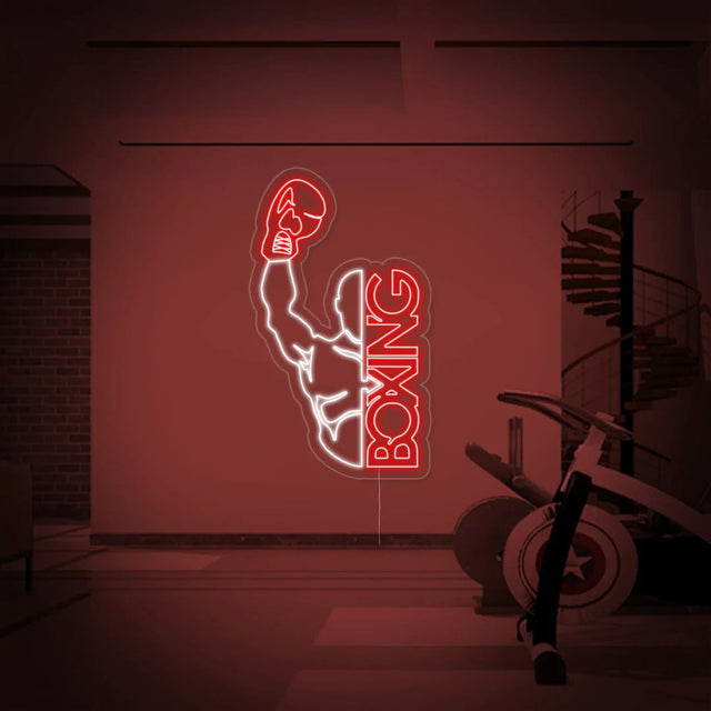 Boxing LED Neon Sign for Storefront light up sign