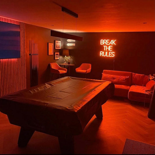 Break The Rules Neon Sign