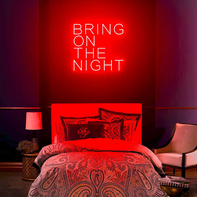 Bring On The Night LED Neon Sign for Man Cave light up sign