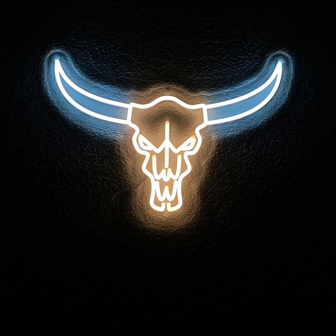 Bull Skull Neon Sign