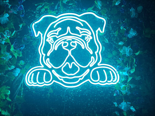 Bulldog Dog Neon Sign