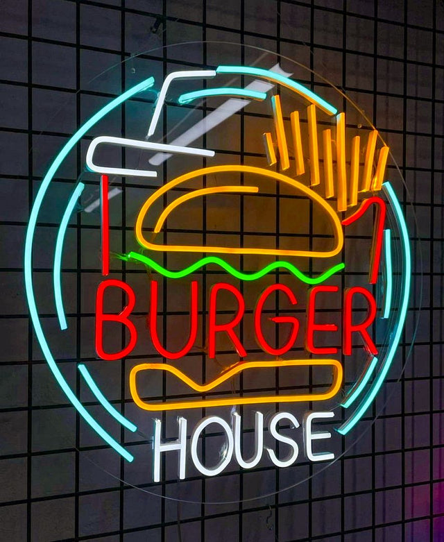 Burger House LED Neon Sign for Bar light up sign
