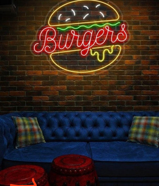 Burgers Neon Sign