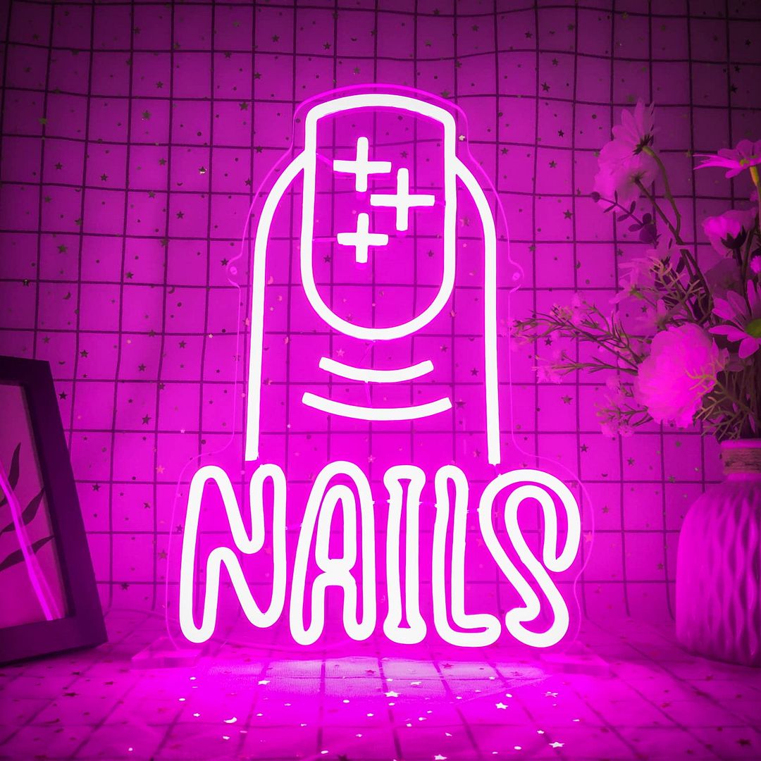 Business Nail Salon Beauty Store Neon Sign