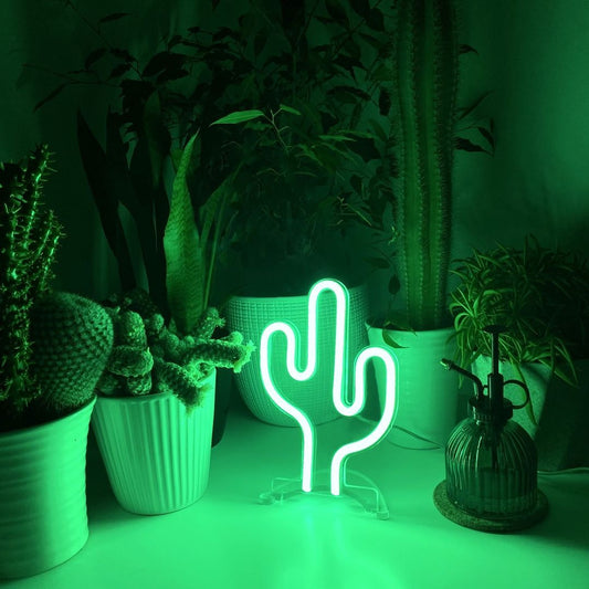 Cactus Neon Signs, Neon Lights, LED Neon Signs for Room, Bars Light Up Signs, Cool Neon Light Signs, Neon Wall Lights