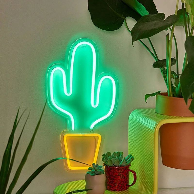 Cactus Plant Neon Sign