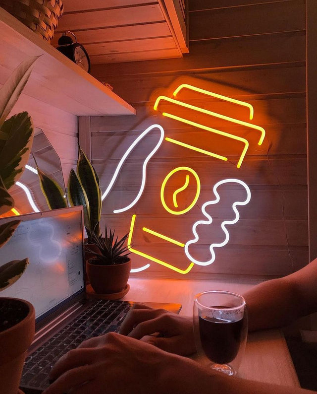 Coffee Cup LED Neon Sign light up sign