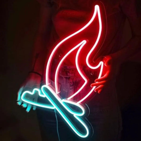 Campfire Bonfire Neon Sign
