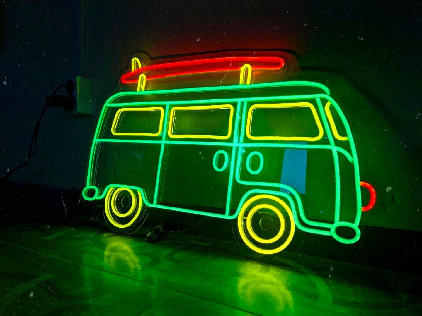 Car Bus Neon Sign