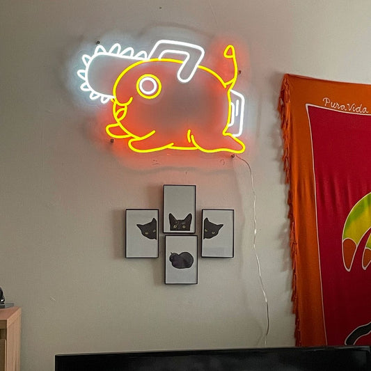 Cartoon Animation Neon Sign