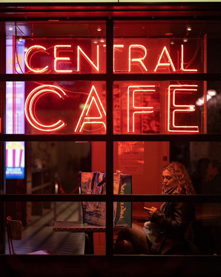 Central Cafe Neon Sign