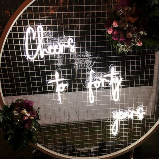 Cheers to Forty Years Neon Sign