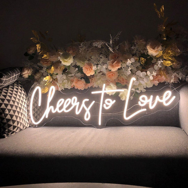 Cheers to Love LED Neon Sign for Wedding light up sign