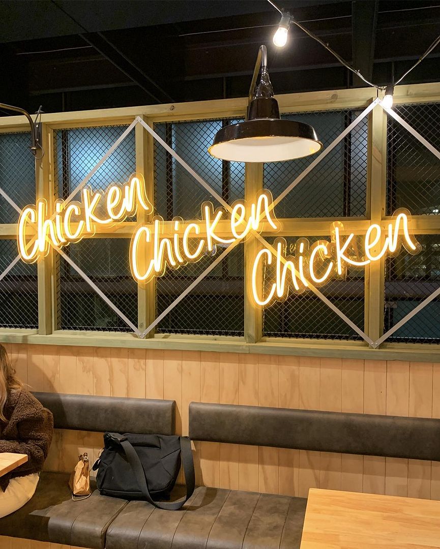Custom Made Neon Signs, Chicken Chicken Chicken Neon Sign, LED Business