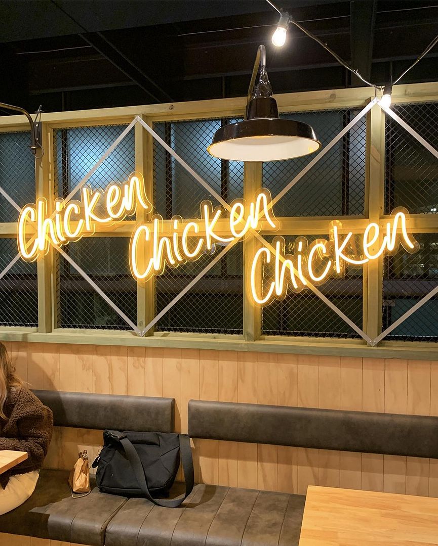 Chicken Chicken Chicken Neon Sign