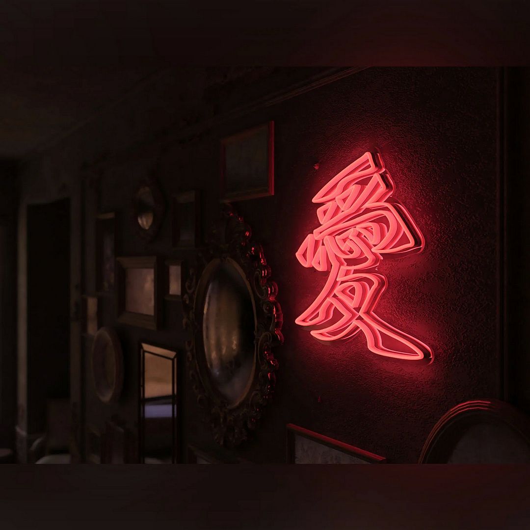 Chinese Characters Love Neon Sign
