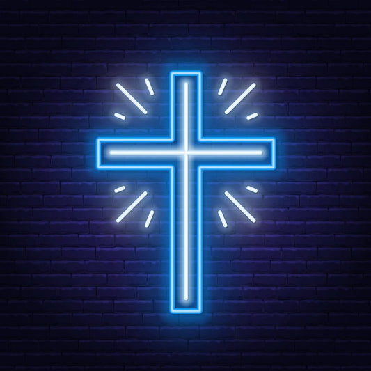 Christian Church Cross Neon Sign
