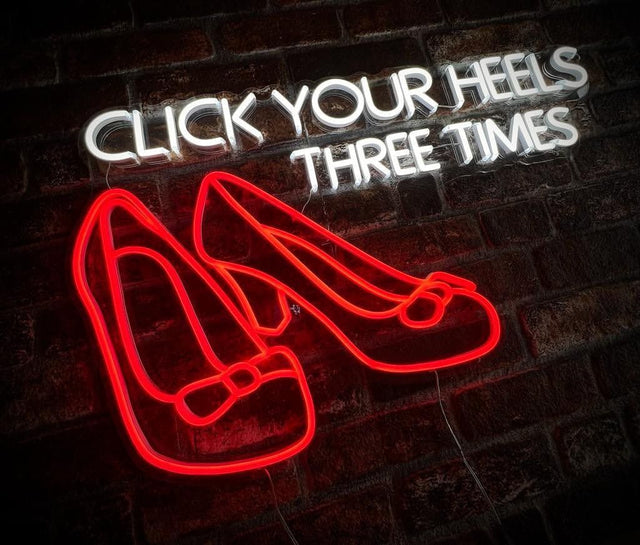 Click Your Heels Three Times Wizard of Oz LED Neon Sign light up sign