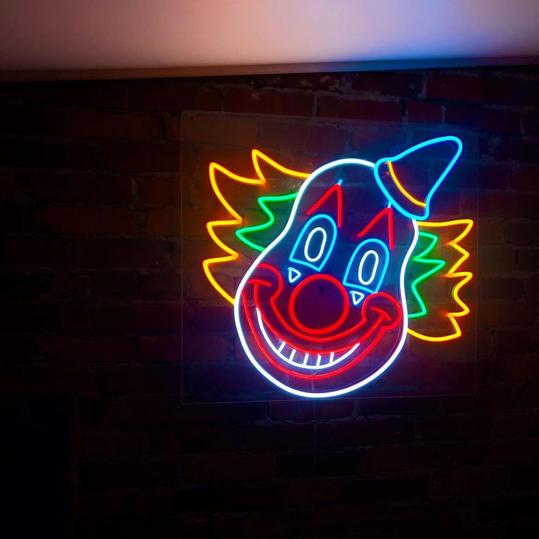 Clown Face Neon Sign
