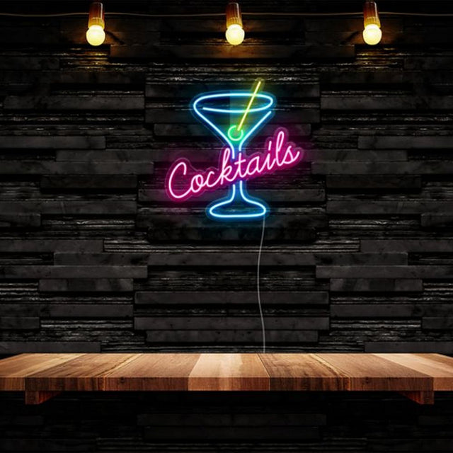 Cocktails Bar LED Neon Sign for Business light up sign