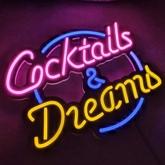 Cocktails and Dreams Neon Sign