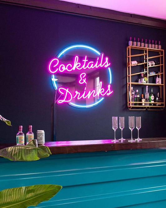 Cocktails Drinks Neon Sign