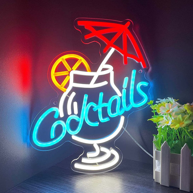 Cocktails Bar LED Neon Sign light up sign
