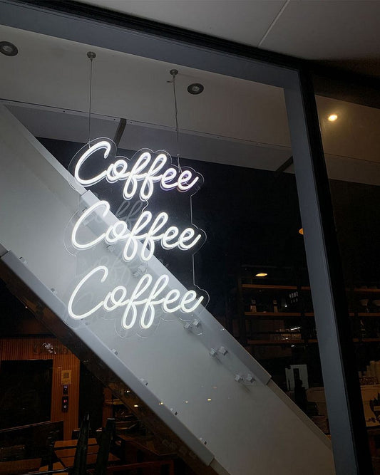 Coffee Coffee Coffee Neon Sign