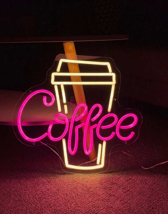Coffee Cup LED Neon Sign for Business light up sign