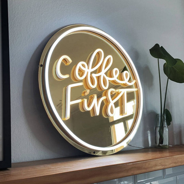 Coffee First LED Neon Sign light up sign