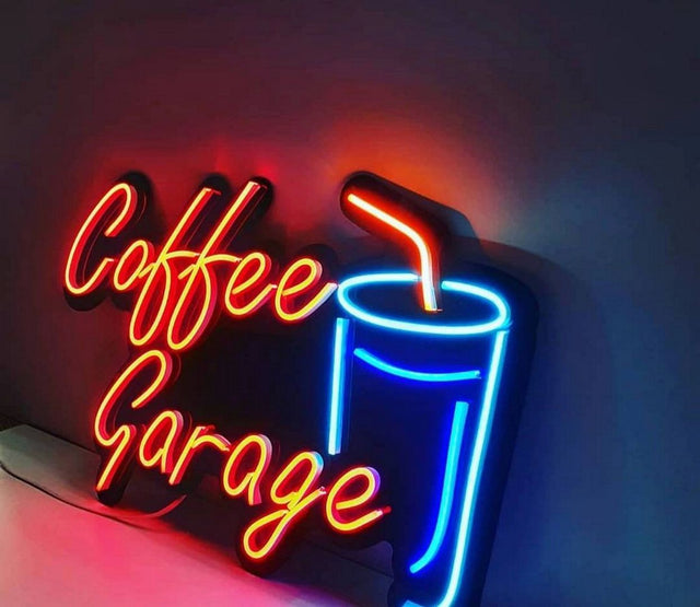 Coffee Garage LED Neon Sign for Bar light up sign