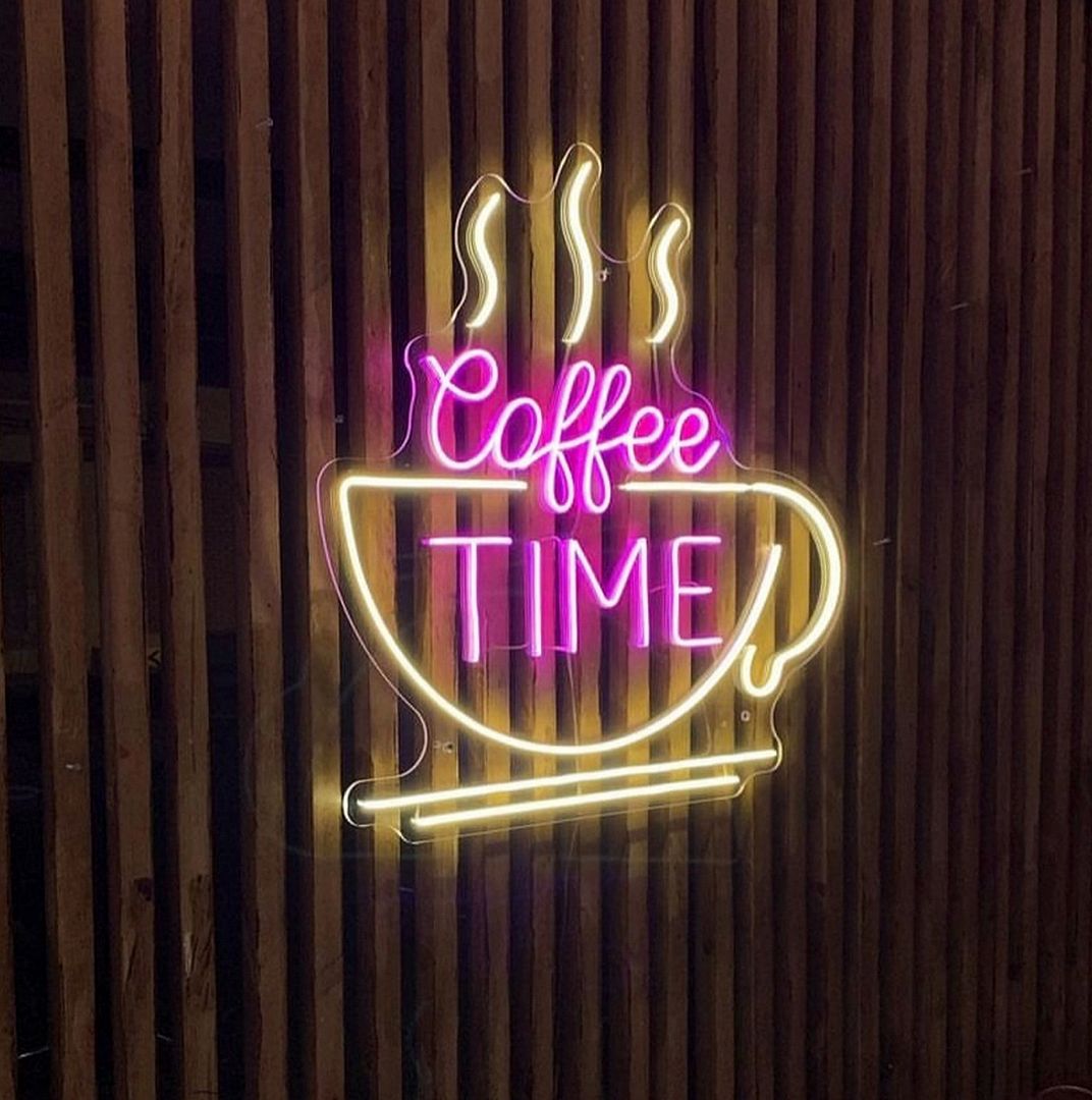 Custom Made Neon Signs, Coffee Time Neon Sign, LED Business Sign – AOOS