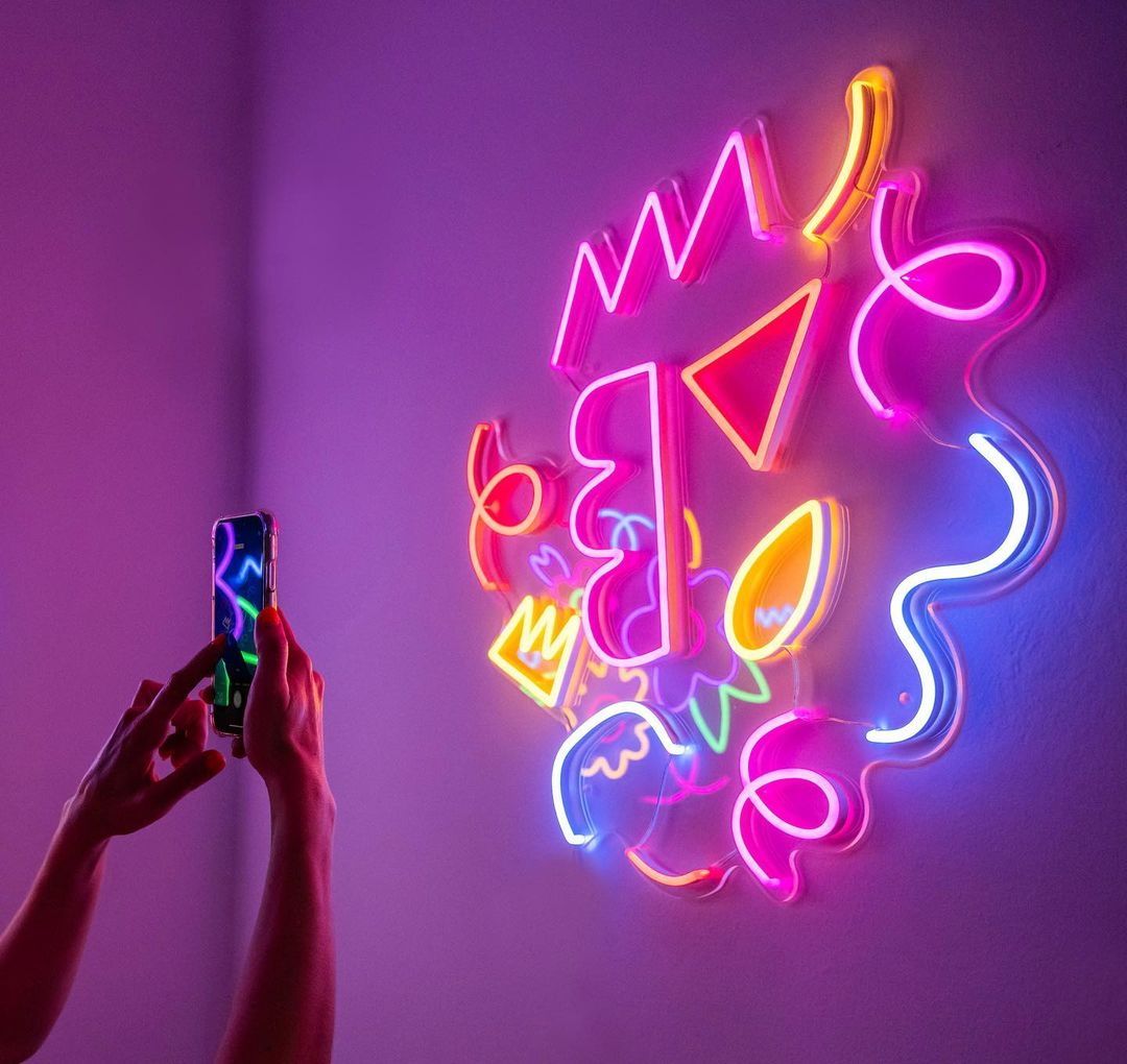 Colorful Abstract Neon Sign