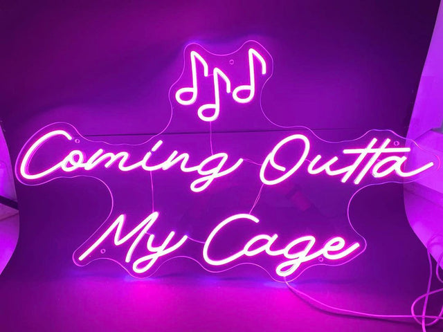 Coming Outta My Cage Song LED Neon Sign light up sign