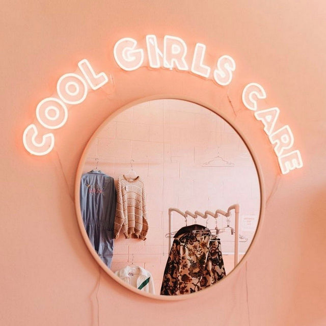 Cool Girls Care LED Neon Sign for Photo Booth light up sign
