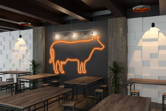 Cow Neon Sign