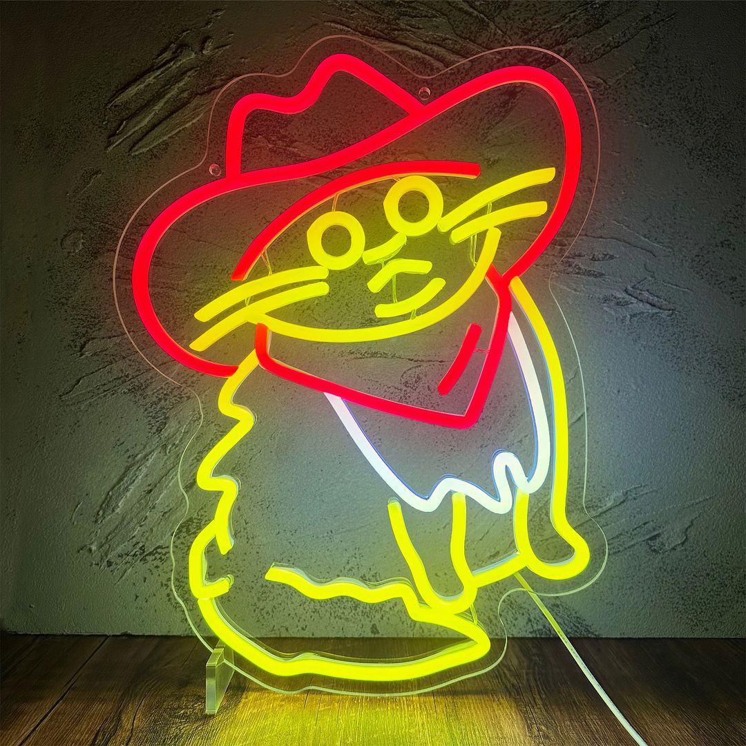 Cowboy Cat Neon Sign