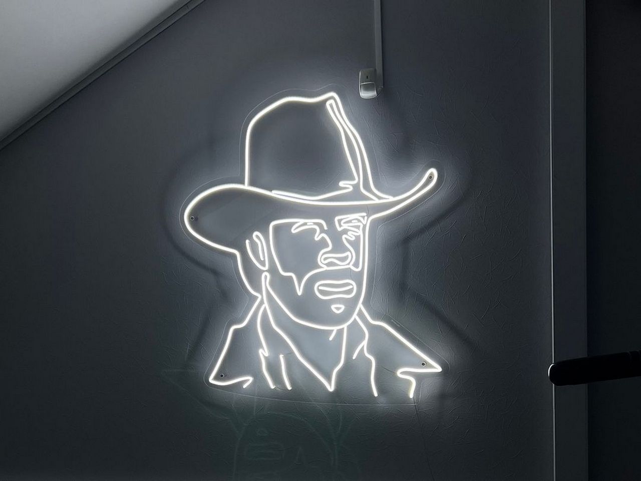 Cowboy Face Art Neon Sign